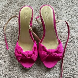 J. Crew Women's Pink Bow Sandals